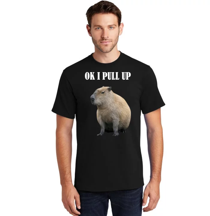 Ok I Pull Up Capybara Funny Tall T-Shirt