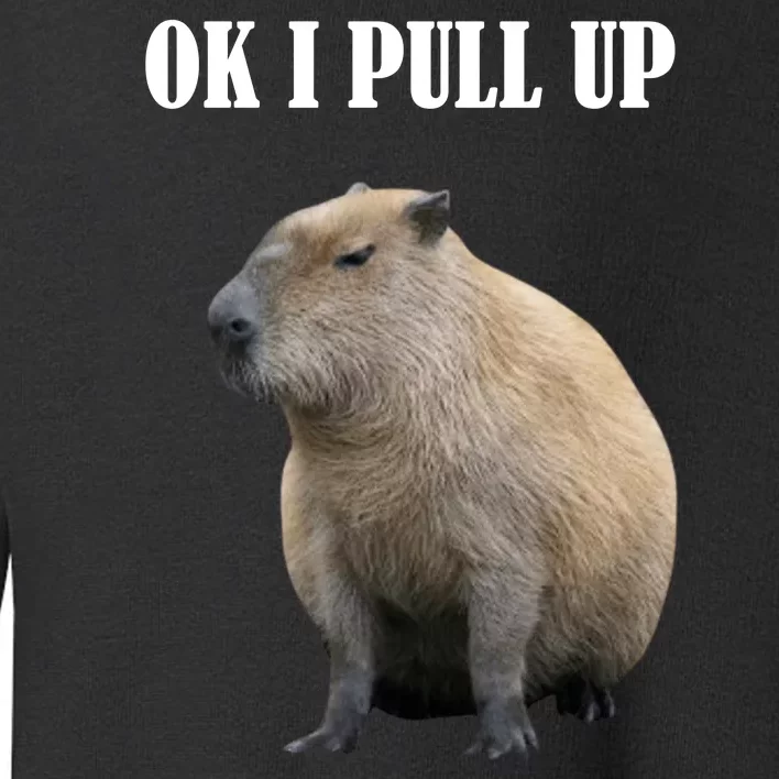 Ok I Pull Up Capybara Funny Toddler Sweatshirt