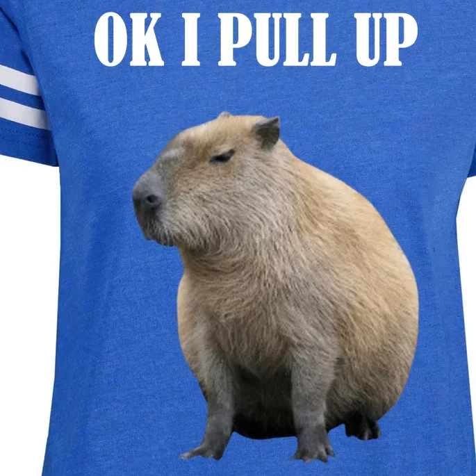 Ok I Pull Up Capybara Funny Enza Ladies Jersey Football T-Shirt