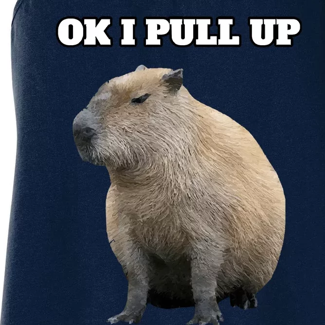 Ok I Pull Up Capybara Women's Racerback Tank