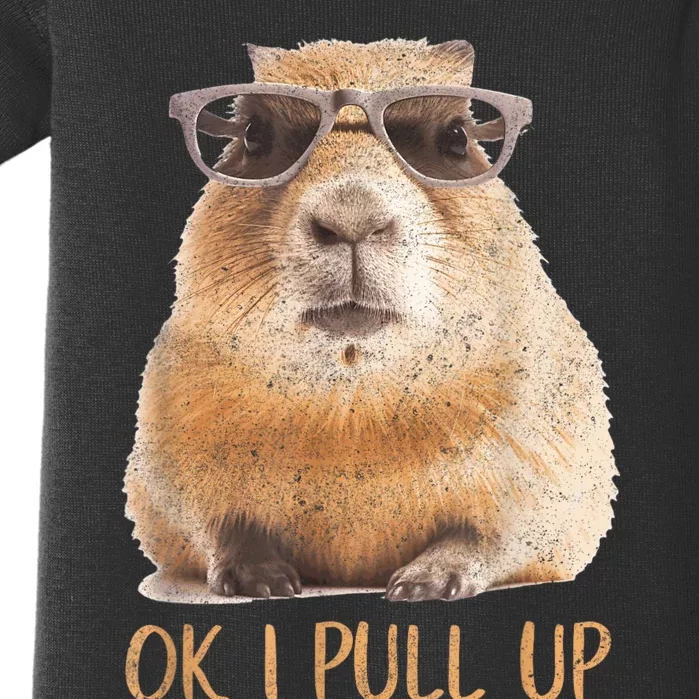 Ok I Pull Up Capybara Baby Bodysuit