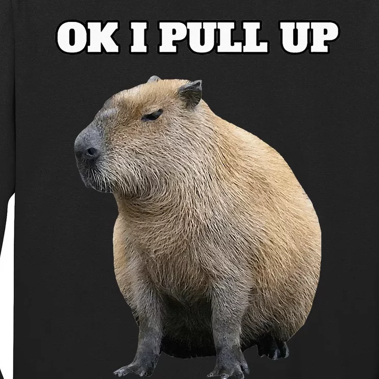 Ok I Pull Up Capybara Long Sleeve Shirt