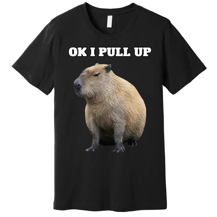 Ok I Pull Up Capybara Premium T-Shirt