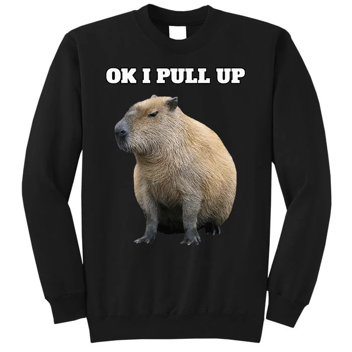 Ok I Pull Up Capybara Tall Sweatshirt