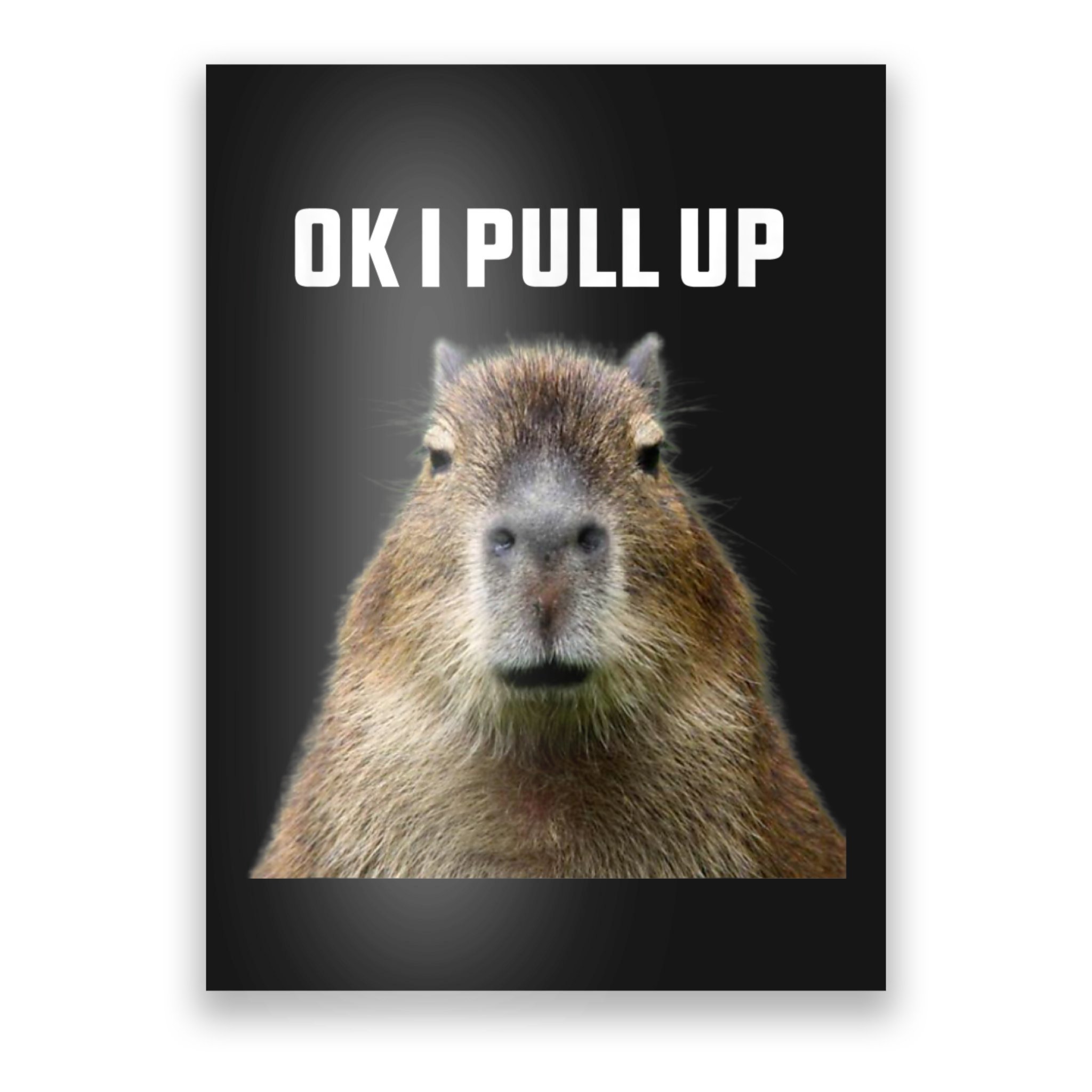 Ok I Pull Up Capybara Poster | TeeShirtPalace