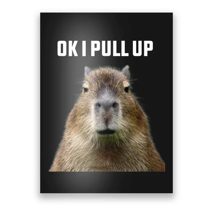 Ok I Pull Up Capybara Poster