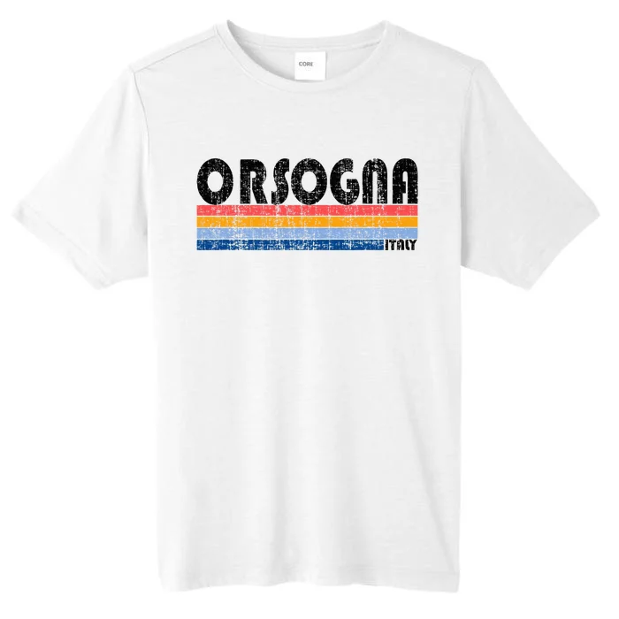 Orsogna Italy Retro 70s 80s Style ChromaSoft Performance T-Shirt