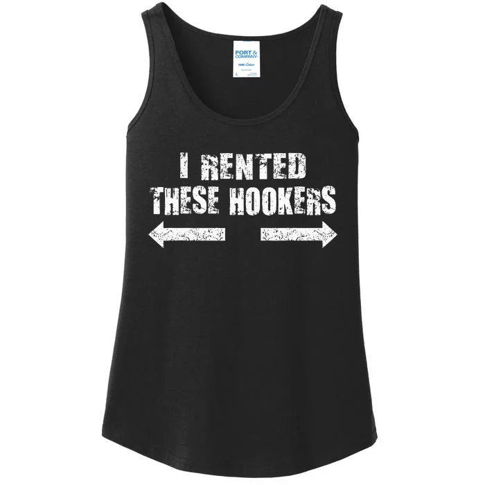 Offensive I Rented These Hookers Ladies Essential Tank