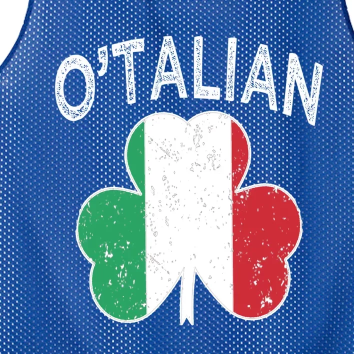 O'talian Italian St Patrick's Day Italia Flag Shamrock Gift Mesh Reversible Basketball Jersey Tank