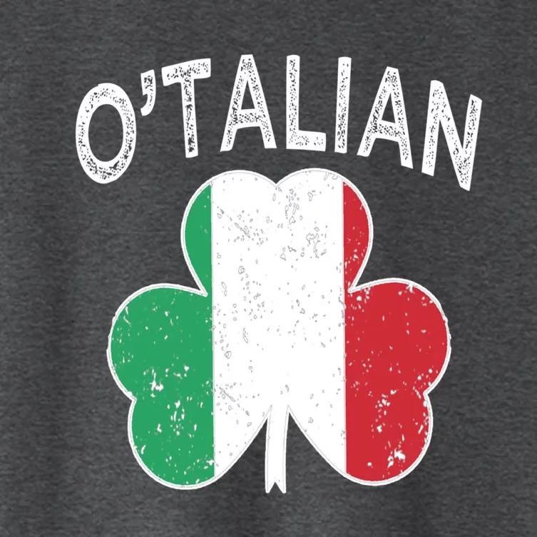 O'talian Italian St Patrick's Day Italia Flag Shamrock Gift Women's Crop Top Tee