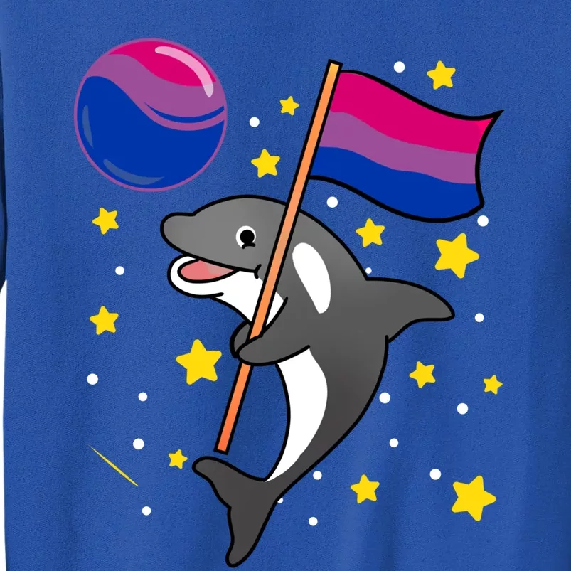 Orca In Space Bisexual Pride Gift Tall Sweatshirt