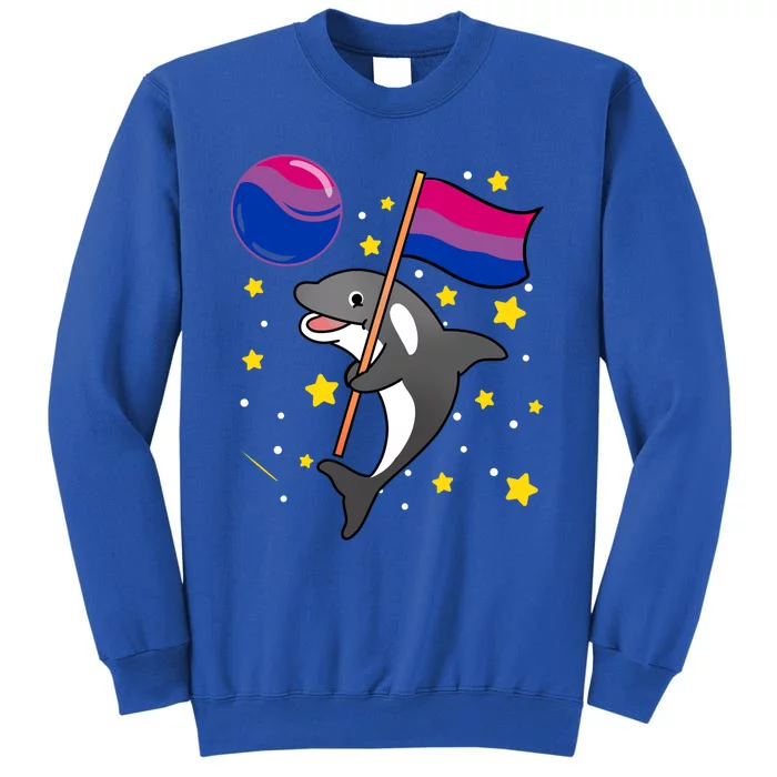 Orca In Space Bisexual Pride Gift Tall Sweatshirt