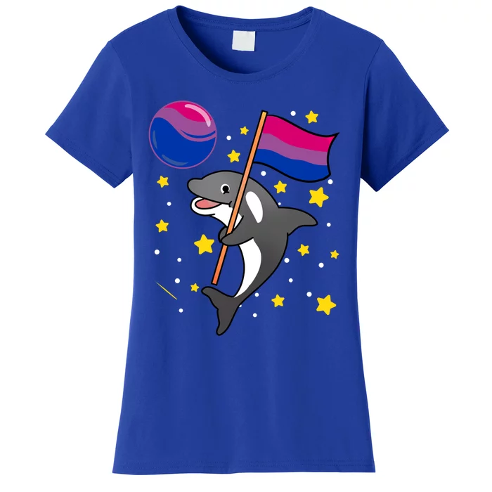 Orca In Space Bisexual Pride Gift Women's T-Shirt