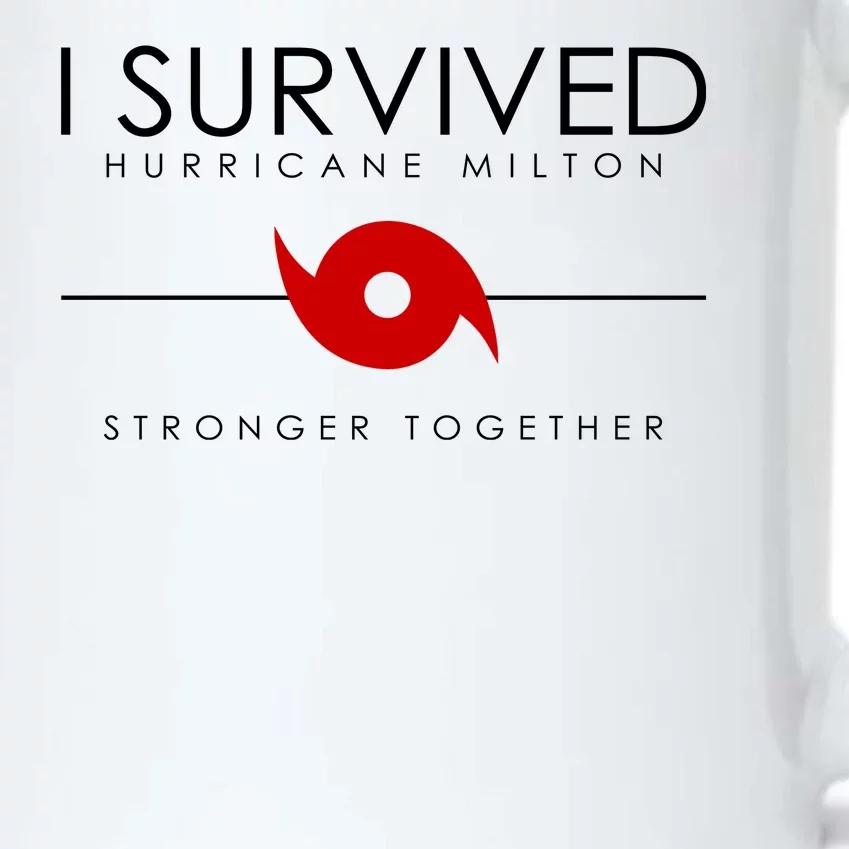 Official I Survived Hurricane Milton Stronger Together Black Color Changing Mug