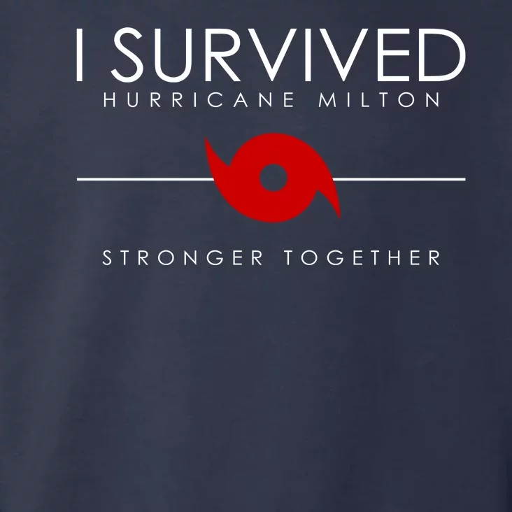 Official I Survived Hurricane Milton Stronger Together Toddler Hoodie