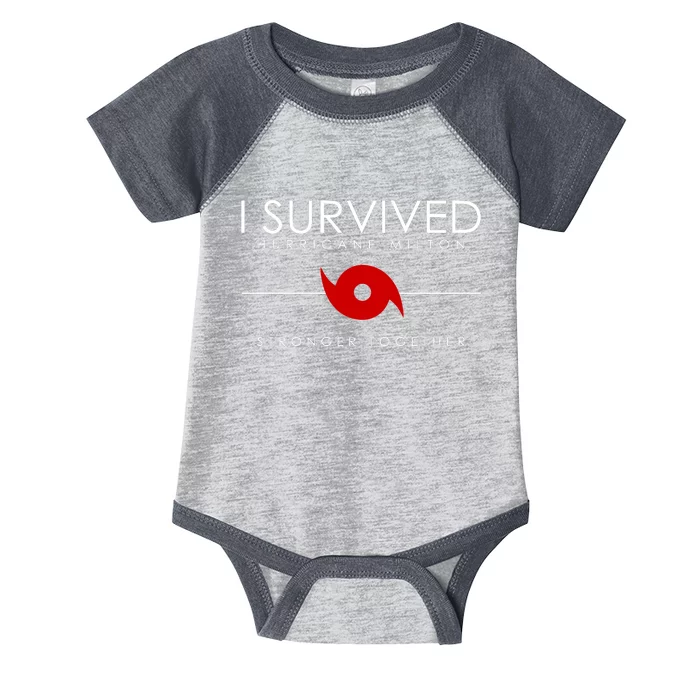 Official I Survived Hurricane Milton Stronger Together Infant Baby Jersey Bodysuit