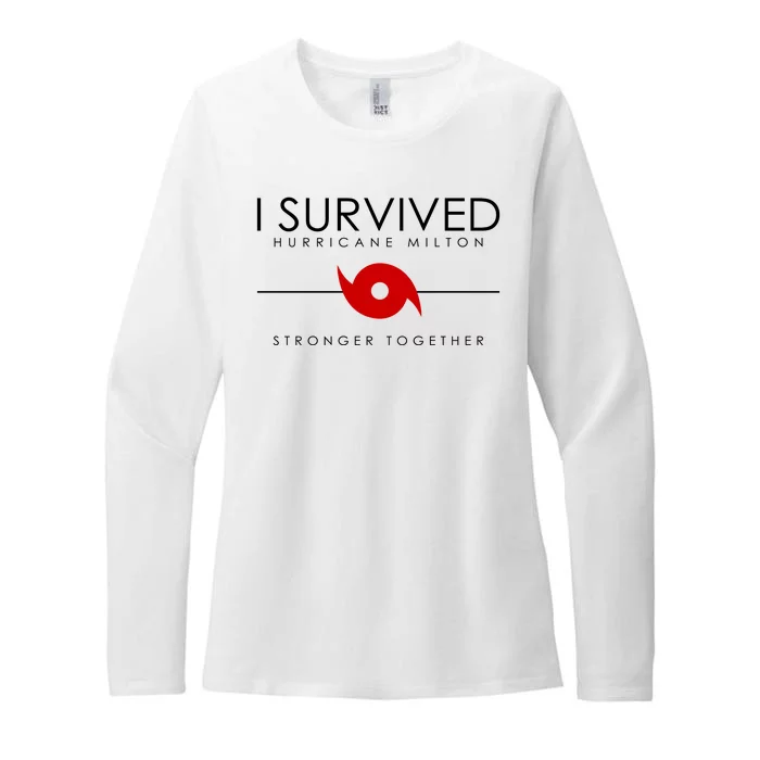 Official I Survived Hurricane Milton Stronger Together Womens CVC Long Sleeve Shirt