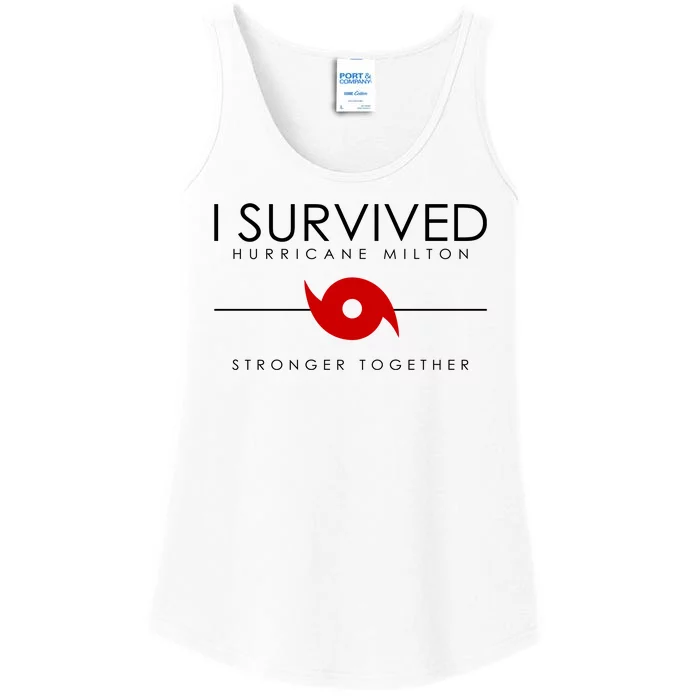 Official I Survived Hurricane Milton Stronger Together Ladies Essential Tank