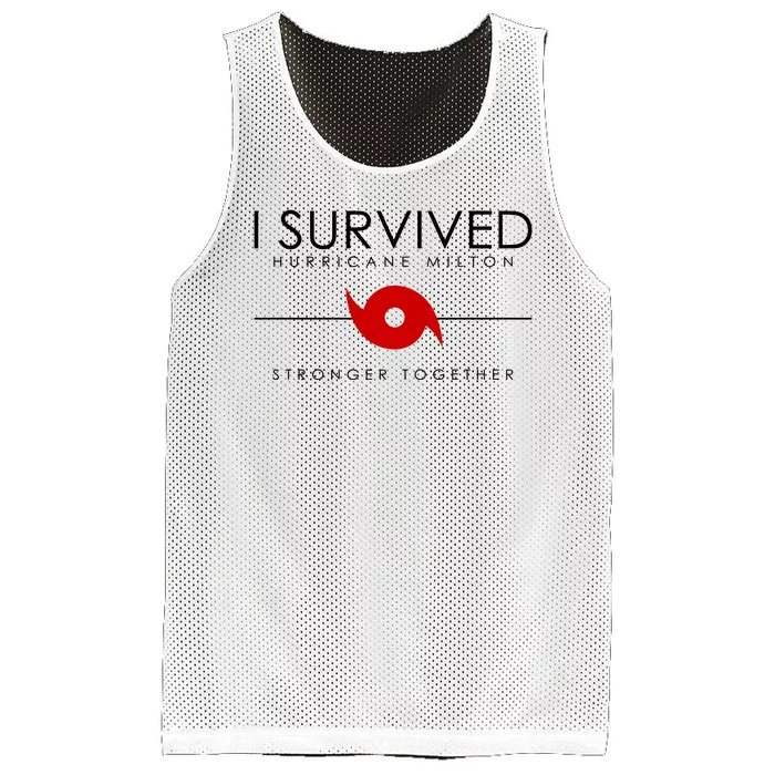 Official I Survived Hurricane Milton Stronger Together Mesh Reversible Basketball Jersey Tank