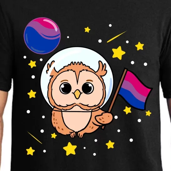 Owl In Space Bisexual Pride Gift Pajama Set