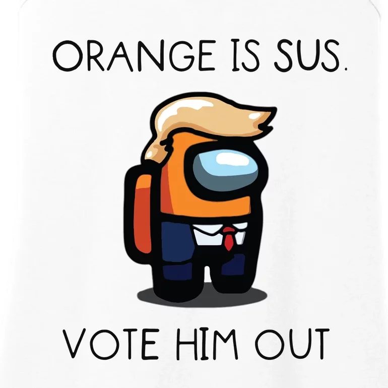 Orange Is Sus Vote Him Out Ladies Essential Tank