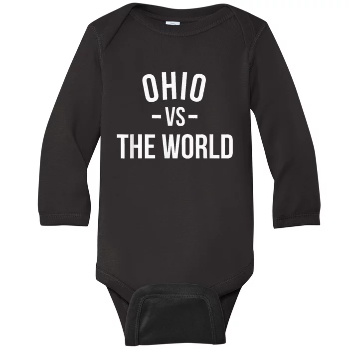 Ohio Is Taking Over The World Meme Ohio Vs The World Baby Long Sleeve Bodysuit