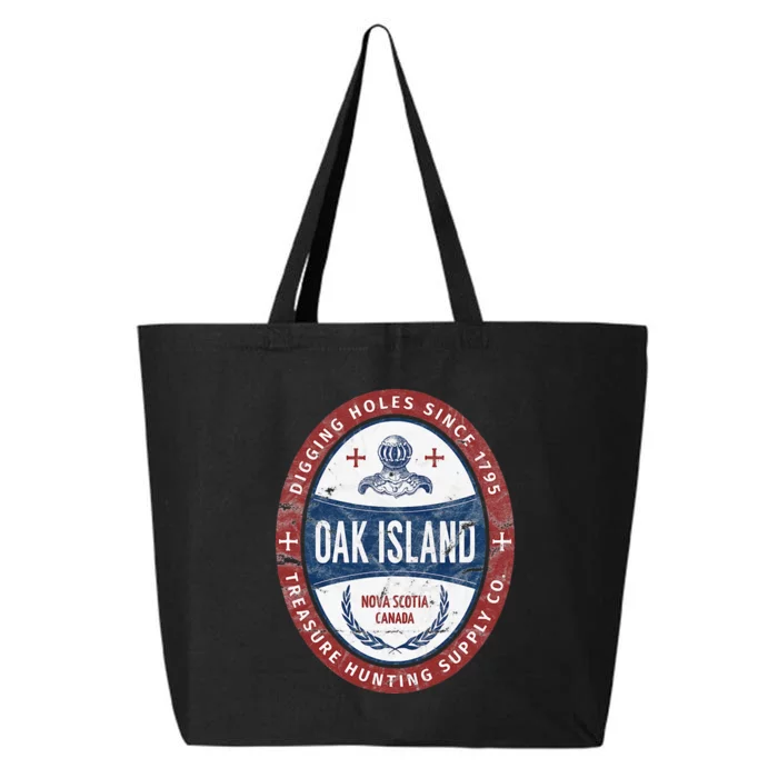 Oak Island Treasure Hunting Retro Templar Knight Treasure 25L Jumbo Tote