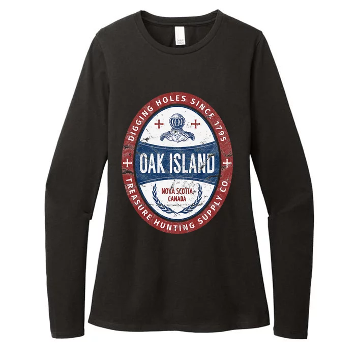 Oak Island Treasure Hunting Retro Templar Knight Treasure Gi Womens CVC Long Sleeve Shirt