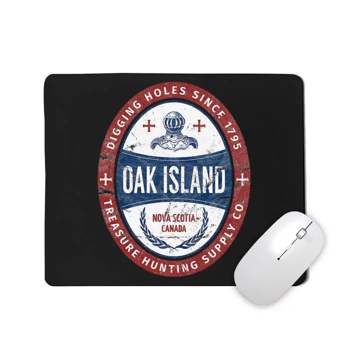 Oak Island Treasure Hunting Retro Templar Knight Treasure Gi Mousepad