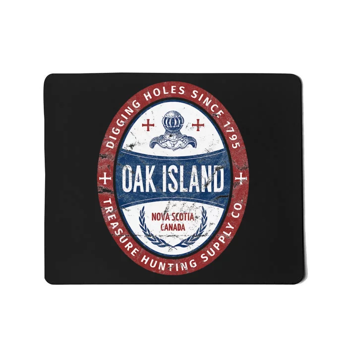 Oak Island Treasure Hunting Retro Templar Knight Treasure Gi Mousepad