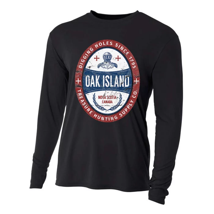 Oak Island Treasure Hunting Retro Templar Knight Treasure Gi Cooling Performance Long Sleeve Crew