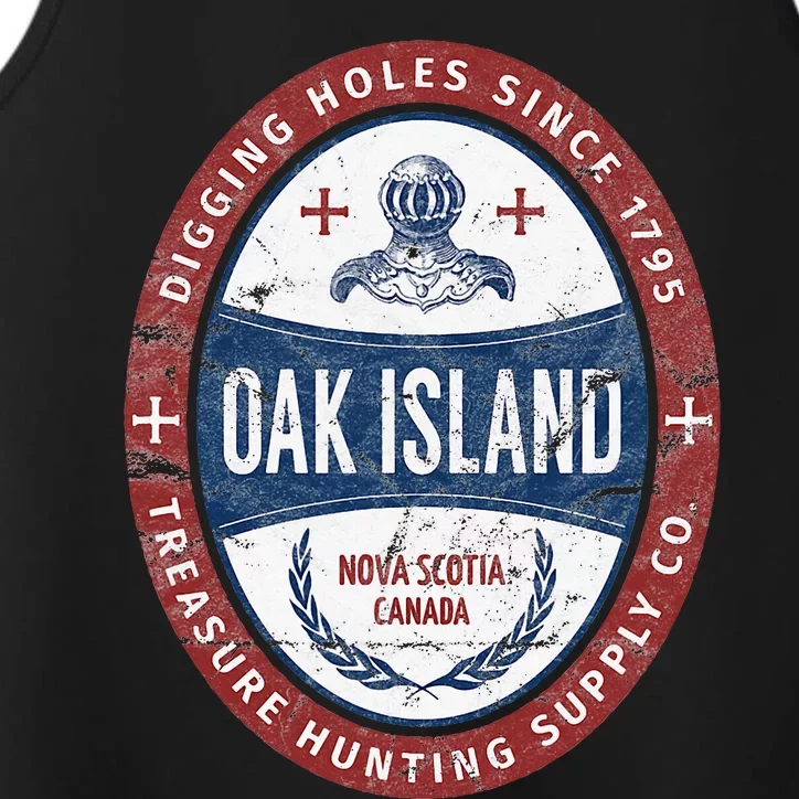 Oak Island Treasure Hunting Retro Templar Knight Treasure Gi Performance Tank