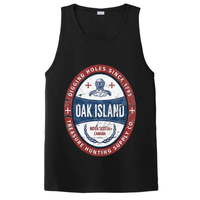 Oak Island Treasure Hunting Retro Templar Knight Treasure Gi Performance Tank