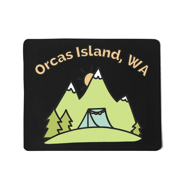 Orcas Island WA Mountains Hiking Climbing Camping & Outdoors Raglan Baseball Tee Mousepad