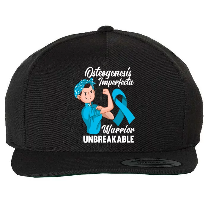 Osteogenesis Imperfecta Warrior Unbreakable Oi Warrior Gift Wool Snapback Cap