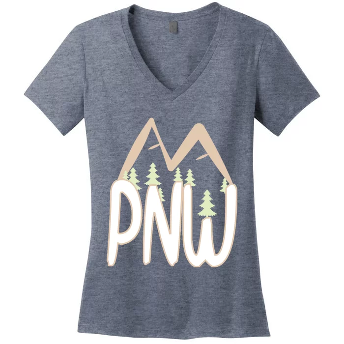 Oregon Idaho Washington Pacific Northwest Pnw Gift Women's V-Neck T-Shirt