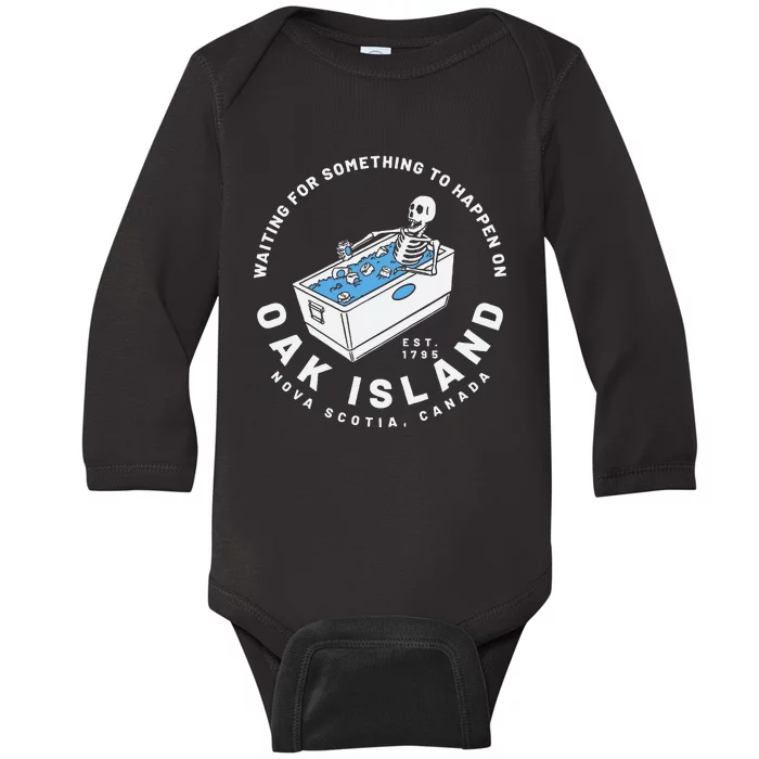 Oak Island Waiting For Something To Happen Baby Long Sleeve Bodysuit