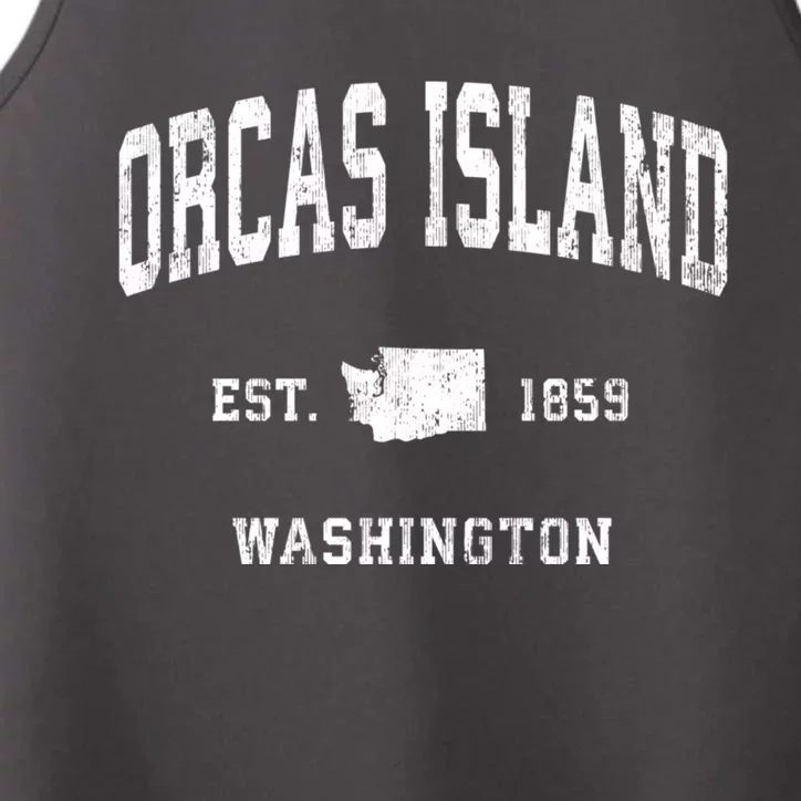 Orcas Island Washington Wa Vintage Athletic Performance Tank