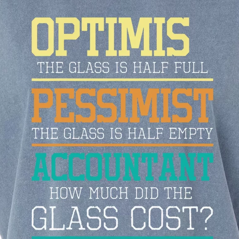 Optimist Joke Accounting Public Accountant Bookkeeper Garment-Dyed Women's Muscle Tee