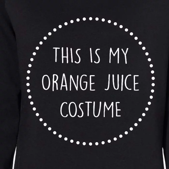 Orange Juice Costume Womens California Wash Sweatshirt