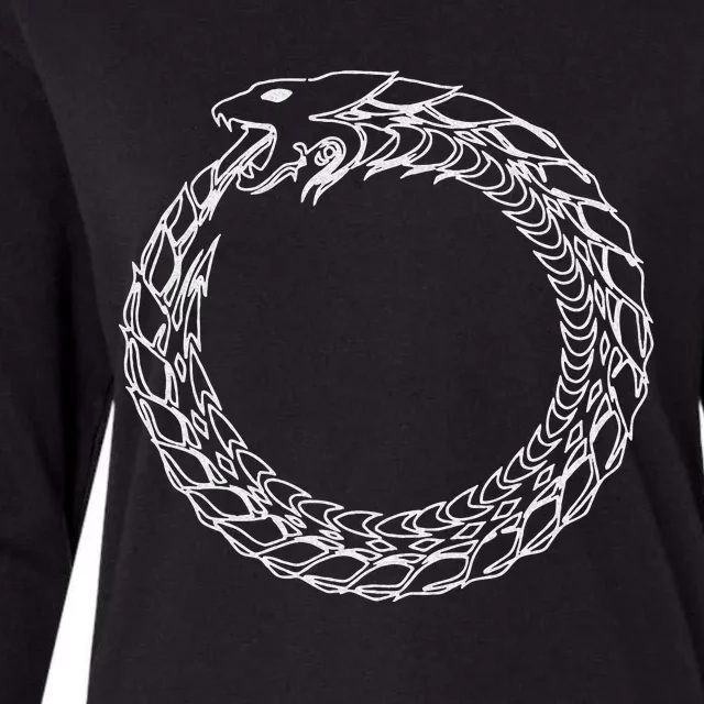 Ouroboros Jörmungandr Midgard Serpent Ragnarok Womens Cotton Relaxed Long Sleeve T-Shirt