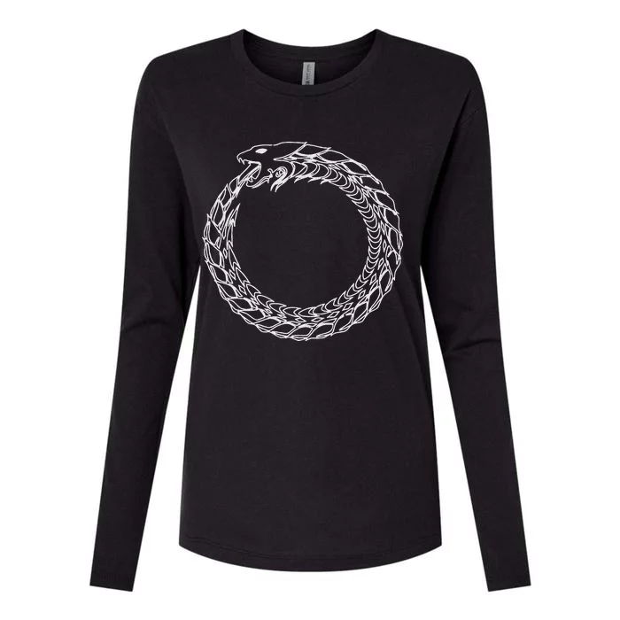 Ouroboros Jörmungandr Midgard Serpent Ragnarok Womens Cotton Relaxed Long Sleeve T-Shirt