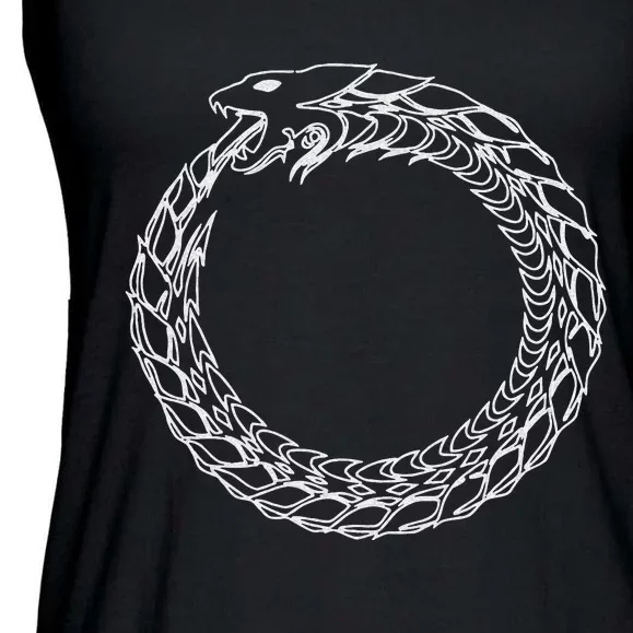 Ouroboros Jörmungandr Midgard Serpent Ragnarok Ladies Essential Flowy Tank