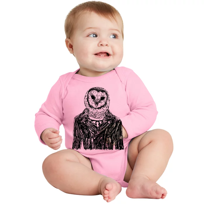 Owl Jacket Baby Long Sleeve Bodysuit