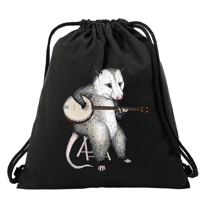 Opossum Japanese Wave Funny Vintage Possum Lover Drawstring Bag