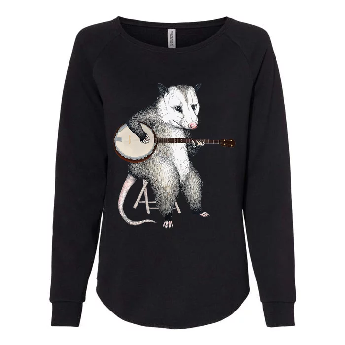 Opossum Japanese Wave Funny Vintage Possum Lover Womens California Wash Sweatshirt