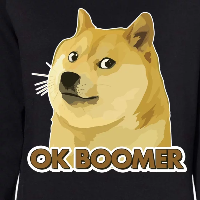 Ok Boomer Doge Womens California Wash Sweatshirt