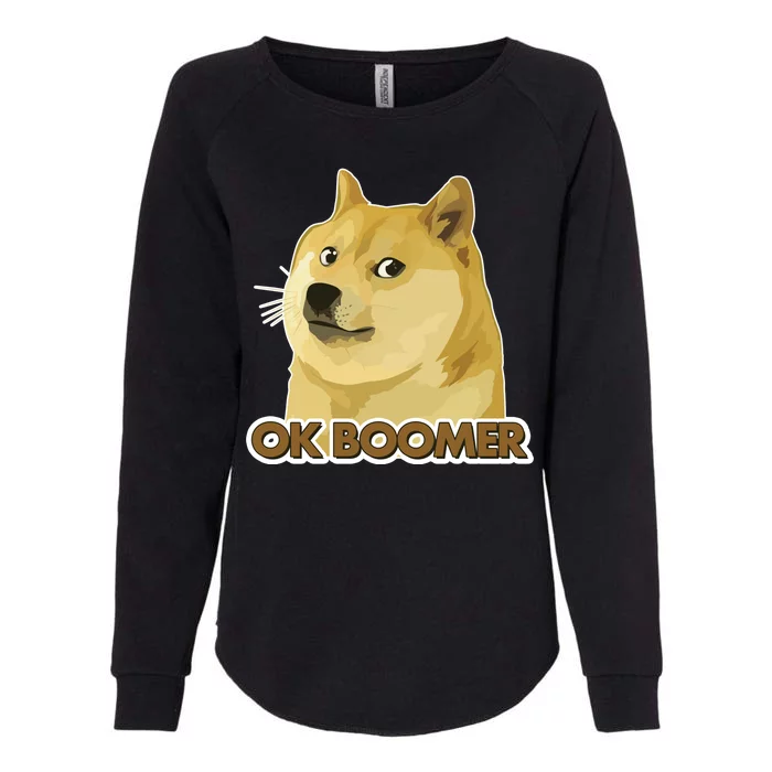 Ok Boomer Doge Womens California Wash Sweatshirt