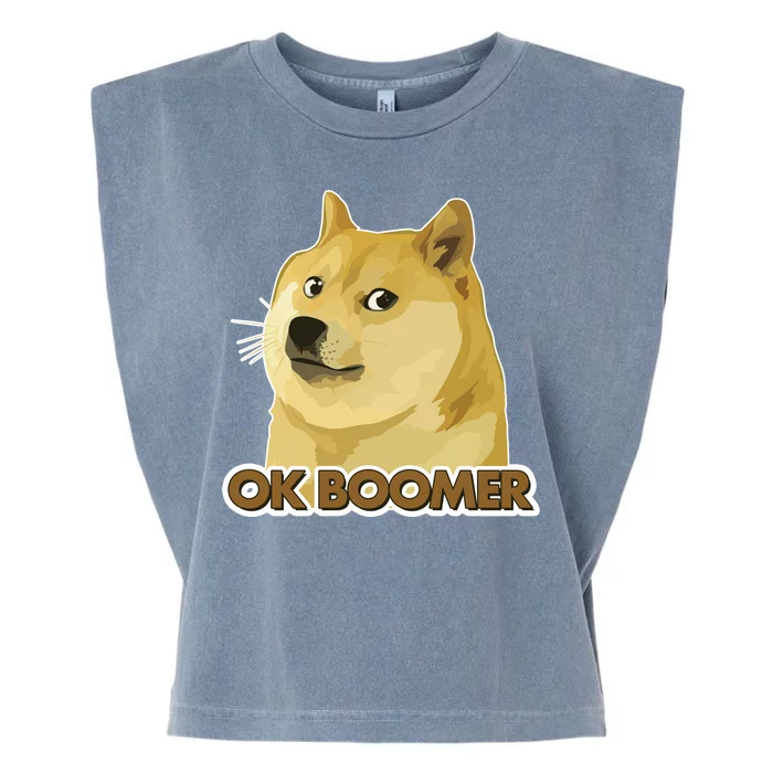 Ok Boomer Doge Garment-Dyed Women's Muscle Tee