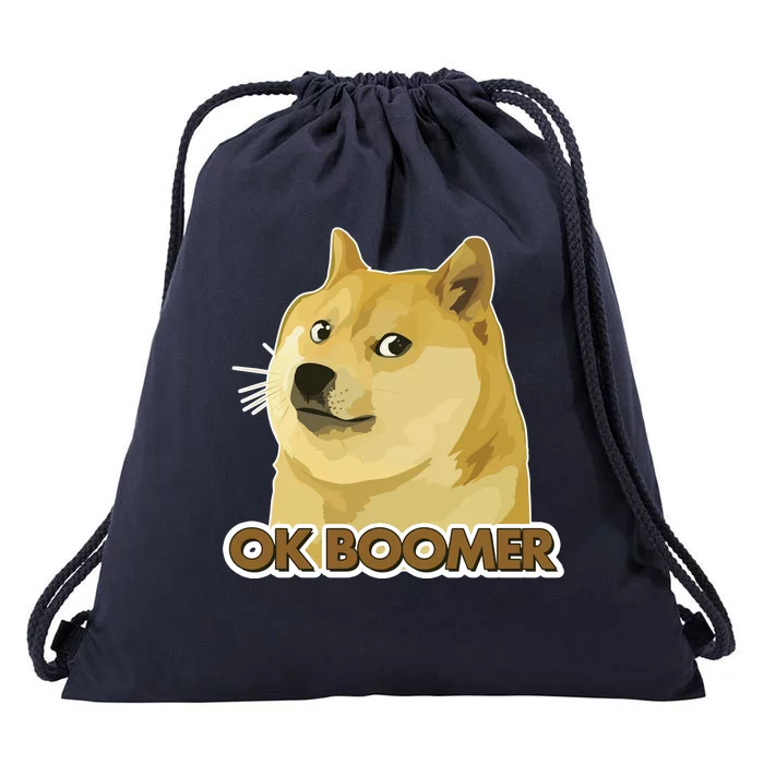 Ok Boomer Doge Drawstring Bag